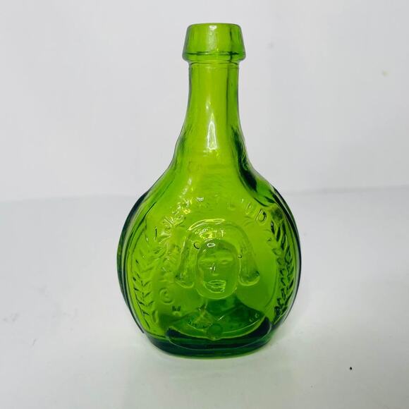 Source Unknown Other - Beautiful Vintage Avocado Green Wheaton Glass Jenny Lind Swedish Nightingale